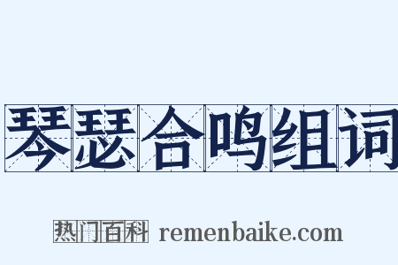 琴瑟合鸣组词是什么意思的图片